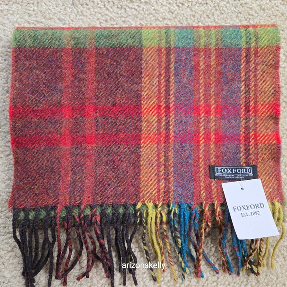 NWT Foxford Lambswool Scarf Plaid - Picture 9 of 9